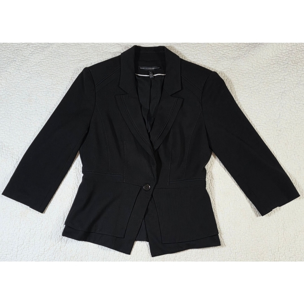 White House Black Market Black Peplum Blazer